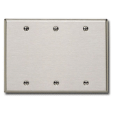 Leviton 84133-40 3-Gang 3-Blank Oversized Metal Wallplate